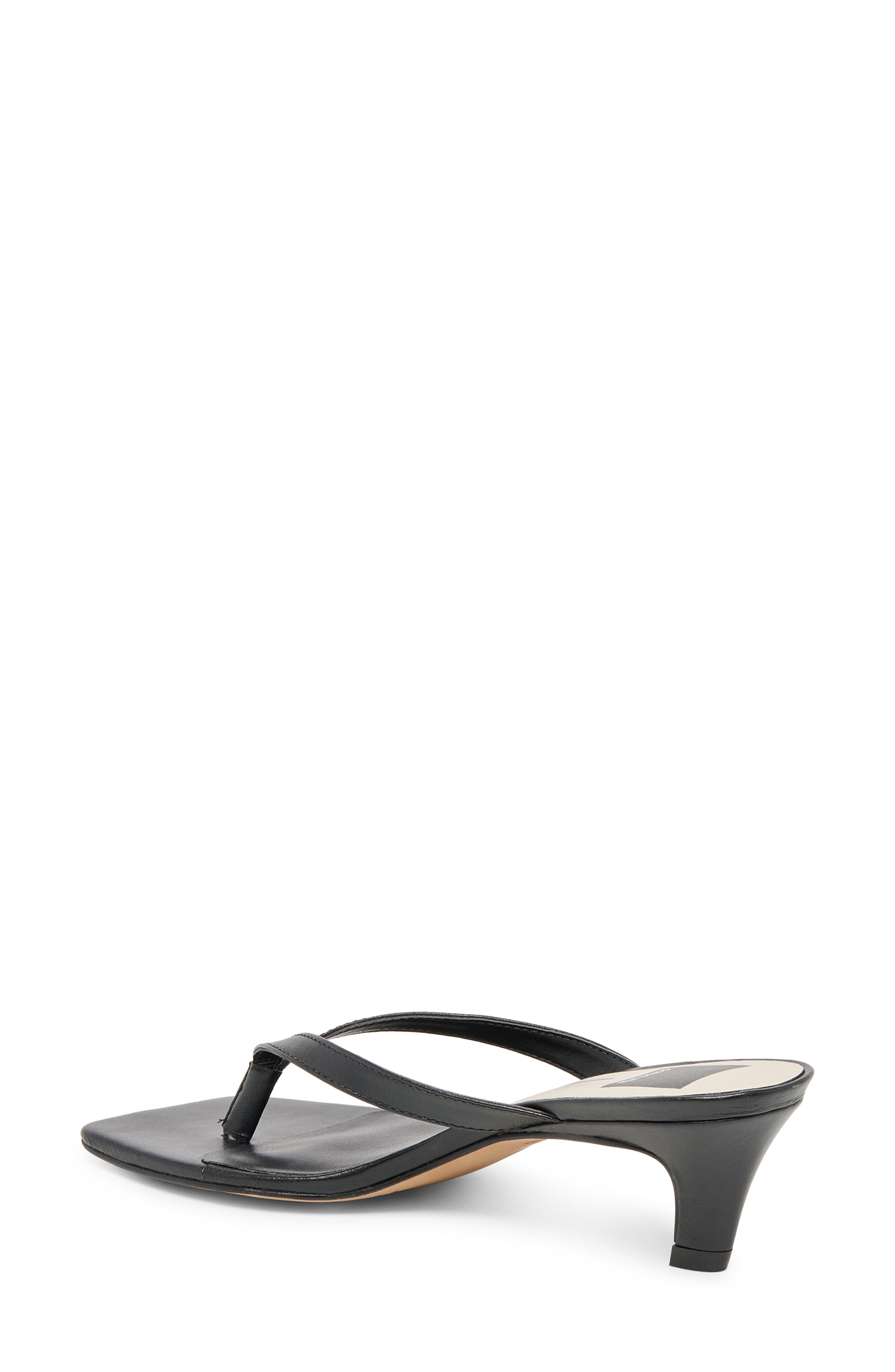 Dolce Vita Ramia Kitten Heel Flip Flop, Alternate, color, Black Leather