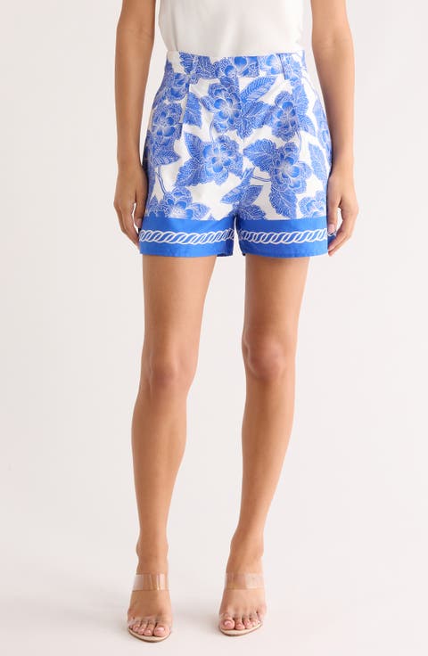 Rency Floral Print High Waist Shorts