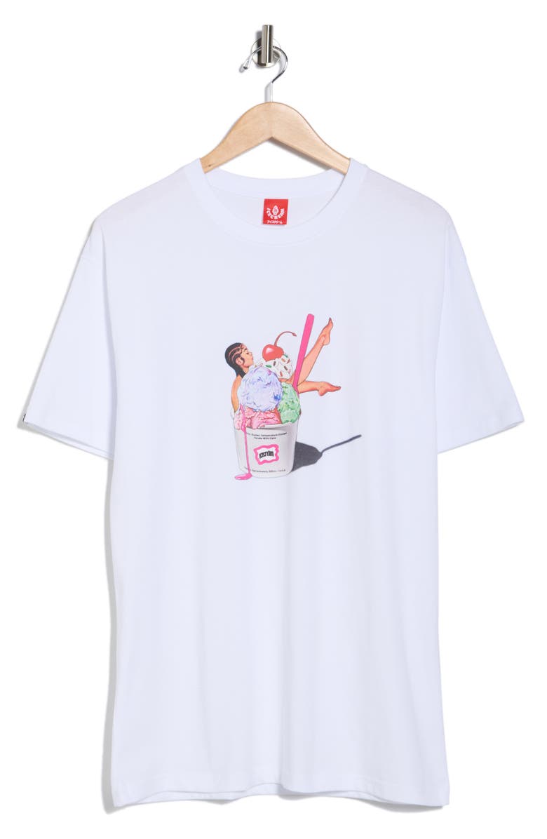 ICECREAM Pin-Up Graphic T-Shirt, Alternate, color, White