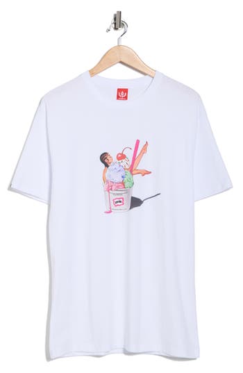 Icecream Pin-up Graphic T-shirt In White