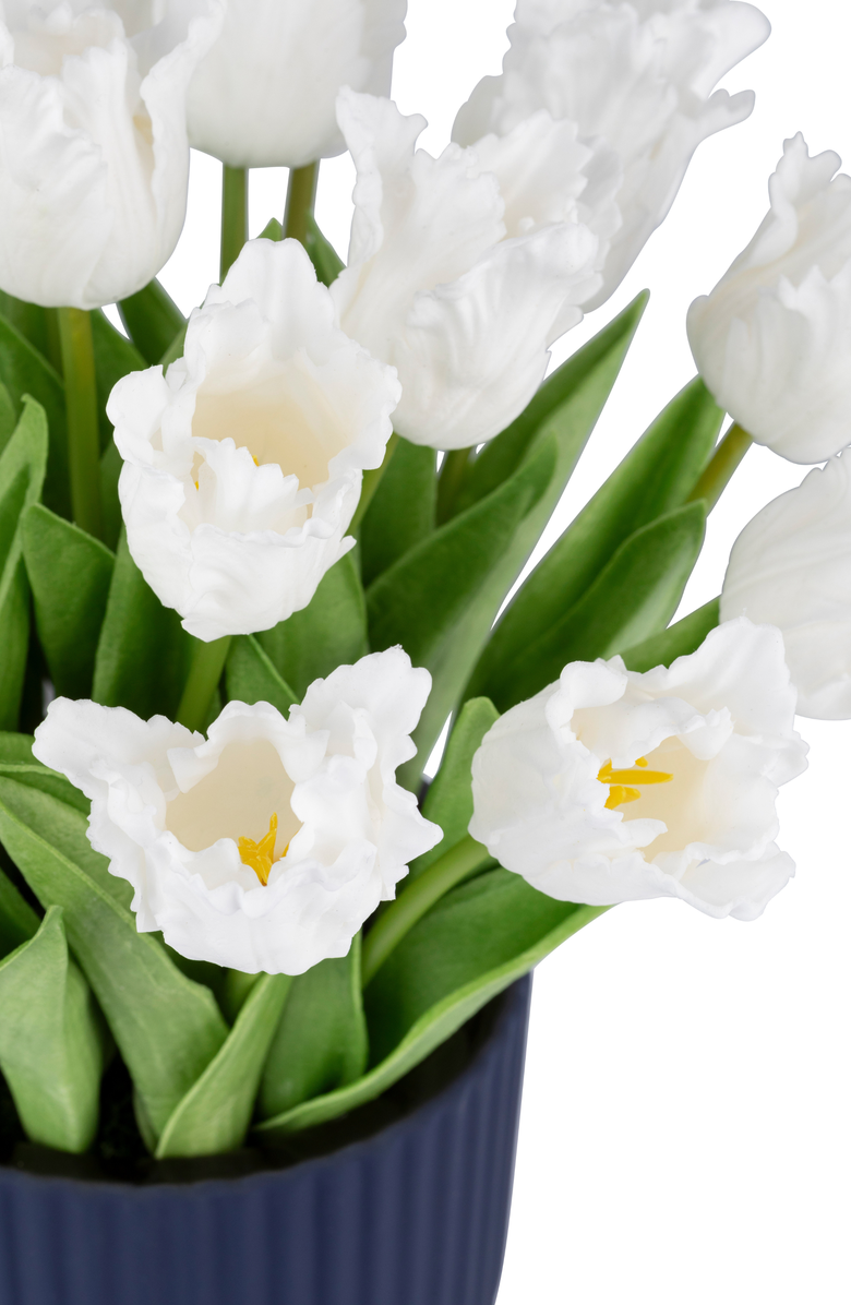 CocoBella Marigold RealTouch Tulip Pedestal Arrangement, Alternate, color, 