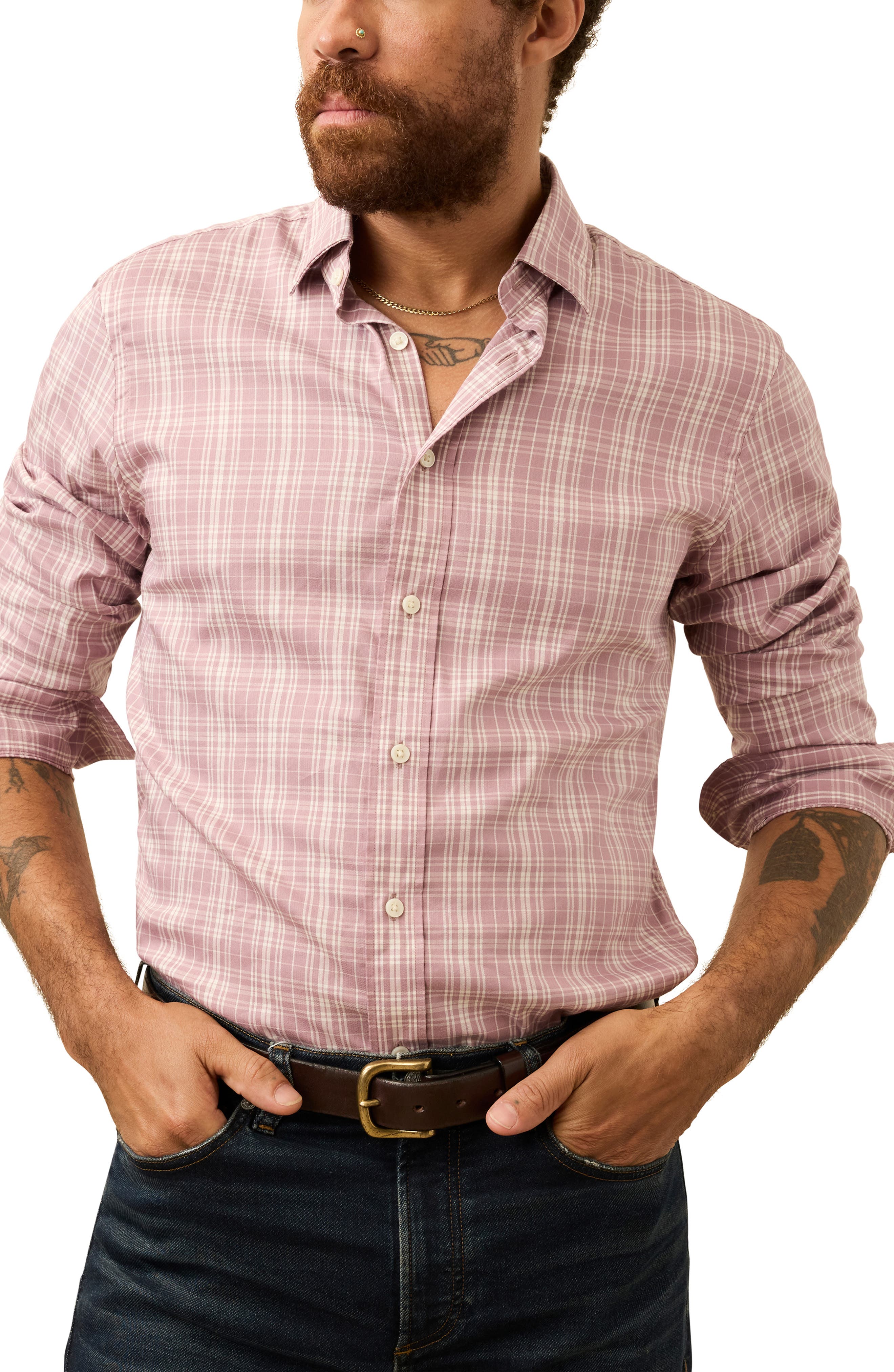 PLUM CLOUD PLAID