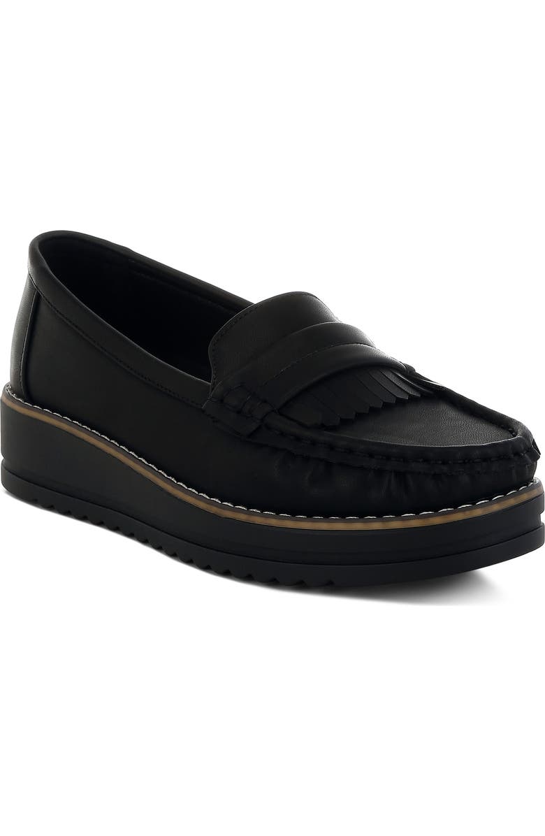 LONDON RAG Croyda Fringe Platform Loafer, Main, color,