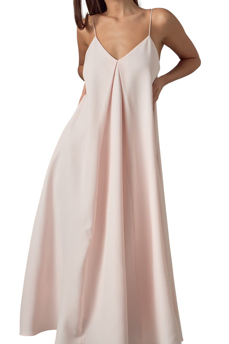 Godet Maxi Dress, Alternate, color, PINK
