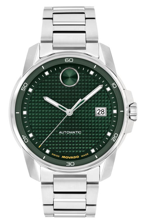 Movado Bold Verso Automatic Bracelet Watch, 41mm in Green at Nordstrom, Size 41 Mm