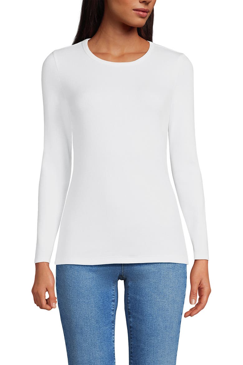 Cotton Rib T-shirt, Main, color, White
