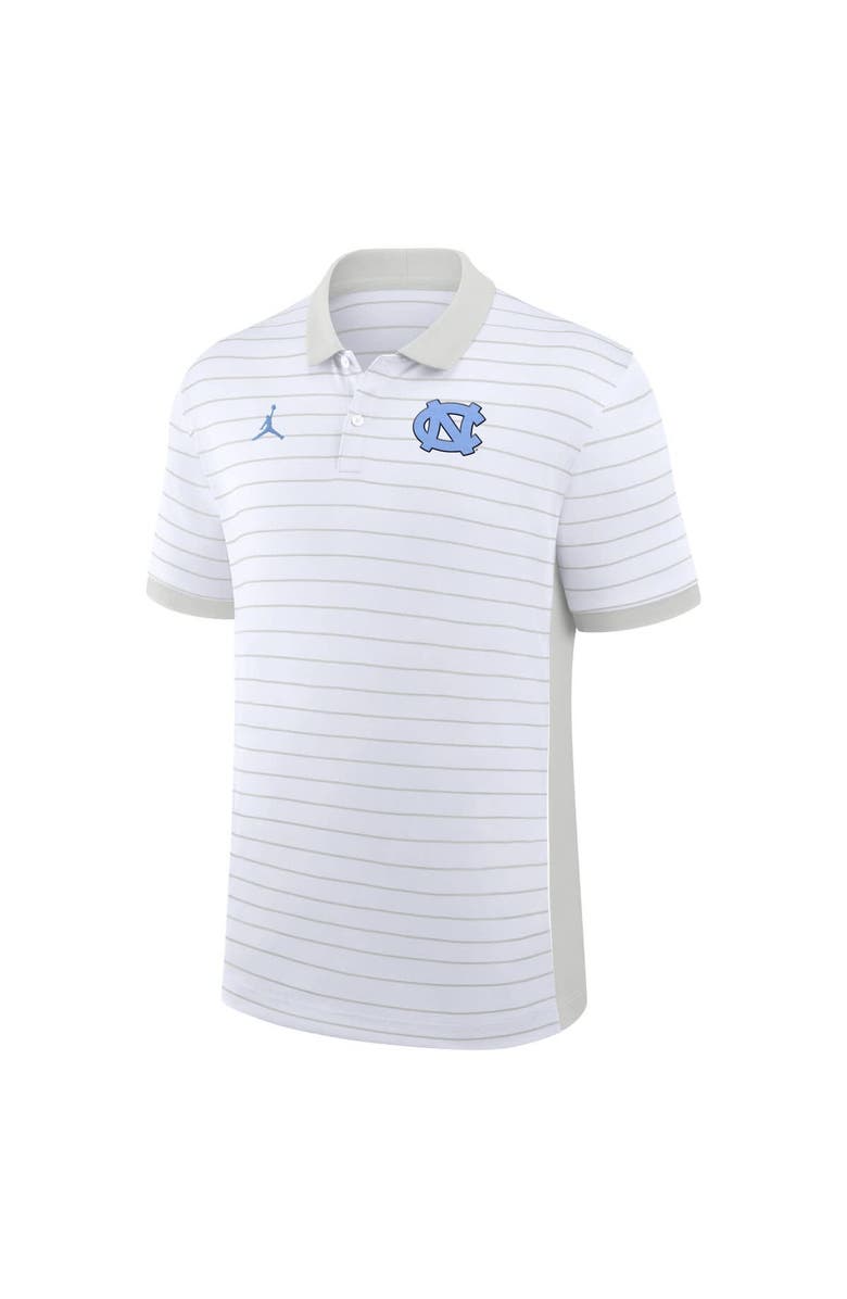 Jordan Brand Men's Jordan Brand White North Carolina Tar Heels 2025 Early Season Coaches Sideline Victory Stripe Performance Polo, Alternate, color, White