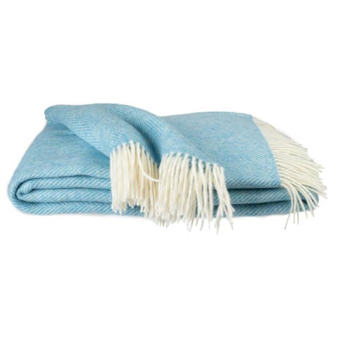 Southampton Home Merino Wool Herringbone Throw