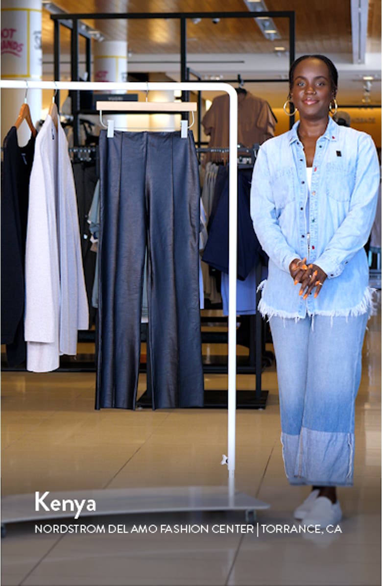 Elysse High Waist Stretch Faux Leather Pants, sales video thumbnail