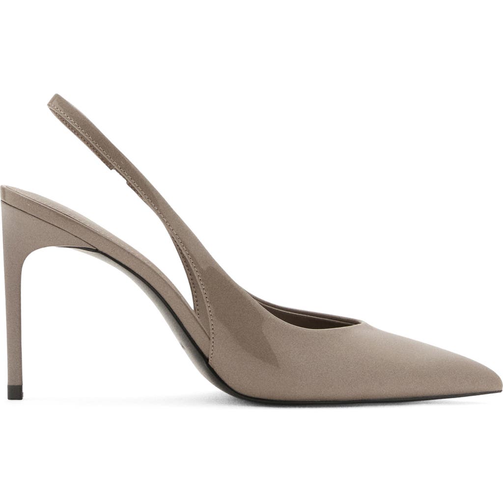 Mango Mica Pointed Toe Slingback Pump In Gray