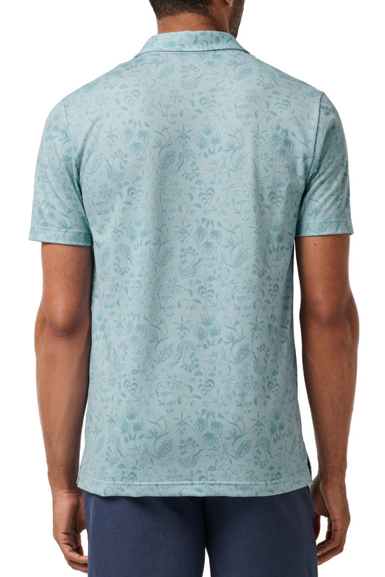 Featherweight Paradise Floral Polo, Alternate, color, FORGET ME NOT