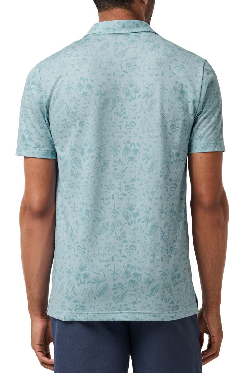 TravisMathew Featherweight Paradise Floral Polo, Alternate, color, Forget Me Not