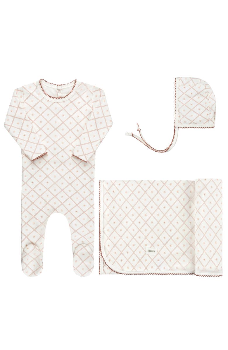 Ely's & Co. Aurora Classics Diamond Print Collection - Take Me Home Set, Main, color, Ivory/Pink