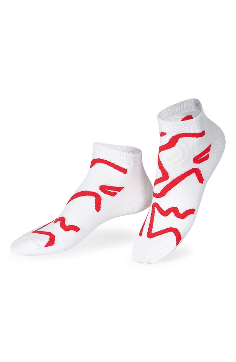 doiy Assorted 2-Pack Strawberry Smoothie 3D Crew & Ankle Socks, Alternate, color, Multicolor