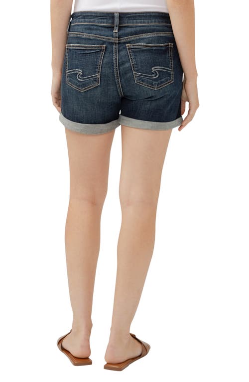 SILVER JEANS CO. SILVER JEANS CO. ELYSE CURVY MID RISE DENIM SHORTS