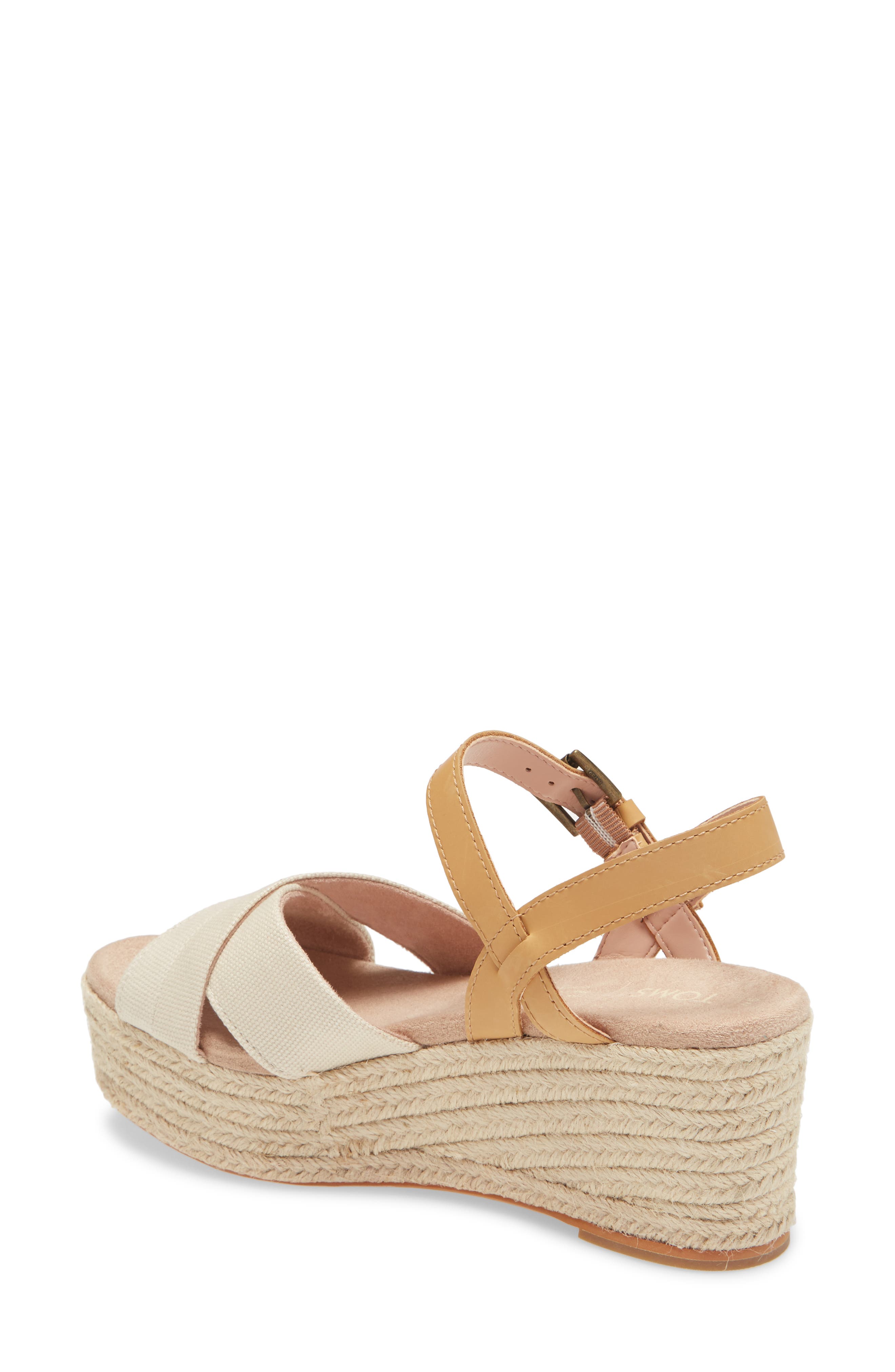TOMS Willow Espadrille Platform Wedge Sandal, Alternate, color, 