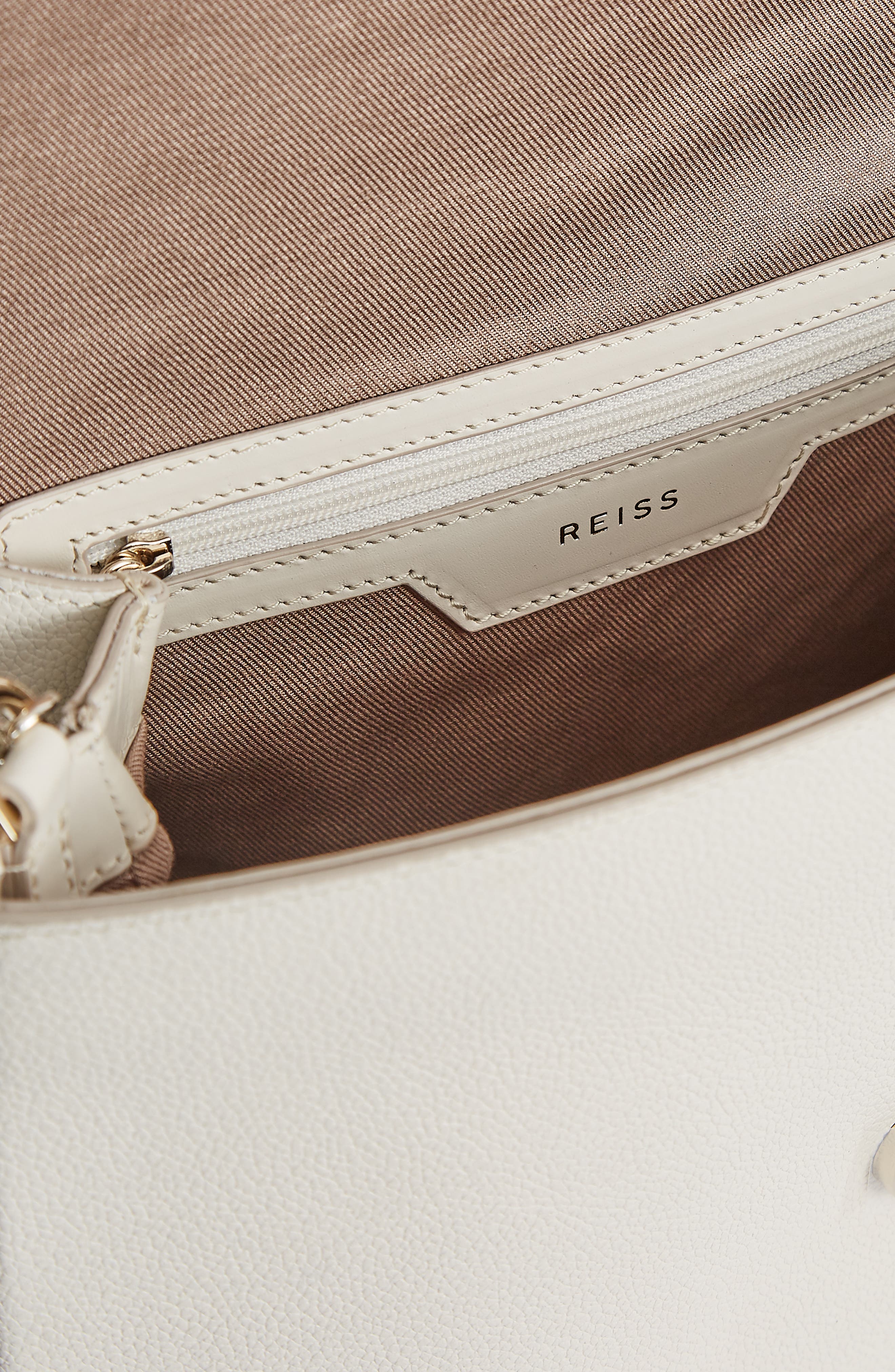Maya Leather Shoulder Bag, Alternate, color, OFF WHITE