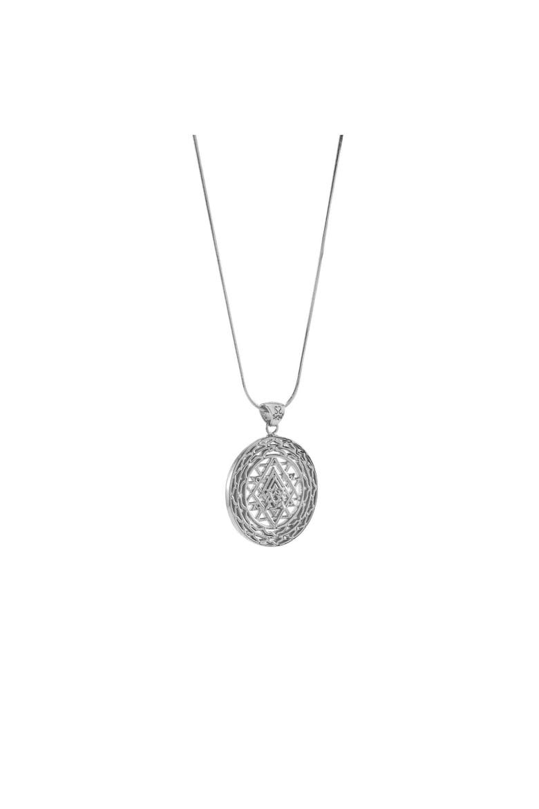 Sri Yantra Supreme Manifestor Necklace, Alternate, color, White