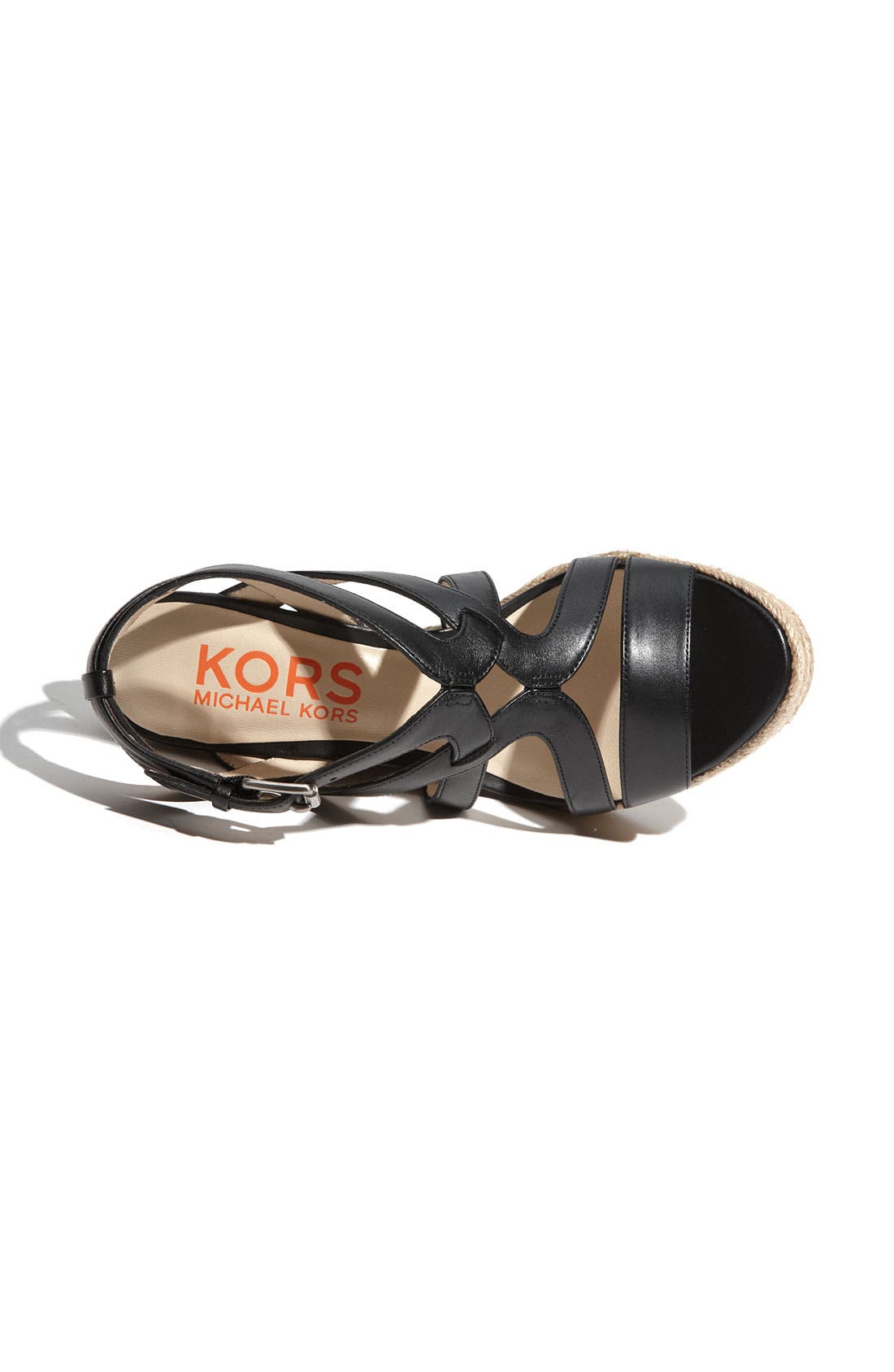 'Wilshire' Sandal, Alternate, color, BLACK VACHETTA