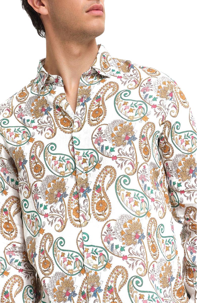 Peninsula Swimwear Casablanca Linen Shirt, Alternate, color, 