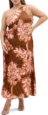 City Chic Alice Bloom One-Shoulder Maxi Dress
