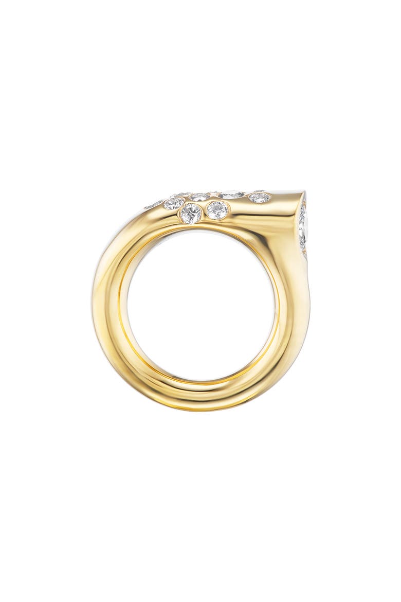18K Gold Clustered Diamond Ring, Alternate, color, YELLOW GOLD