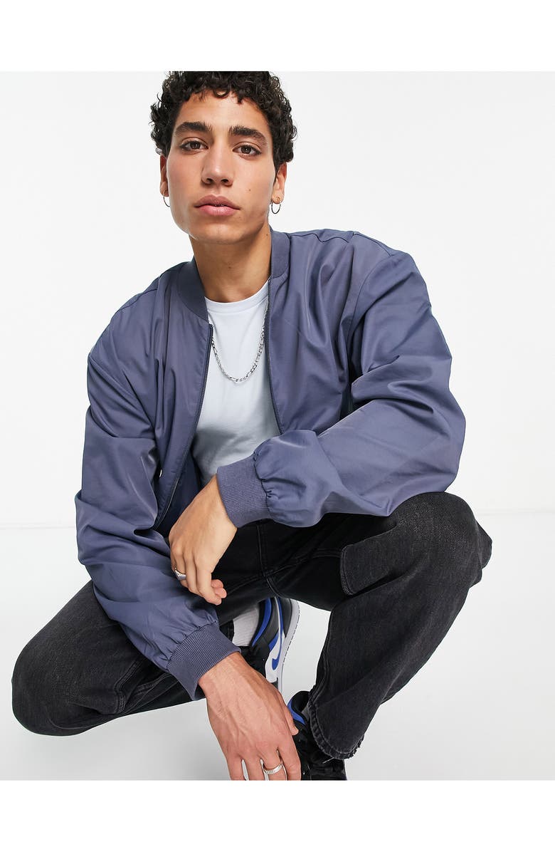 ASOS DESIGN Oversize Bomber Jacket, Alternate, color,