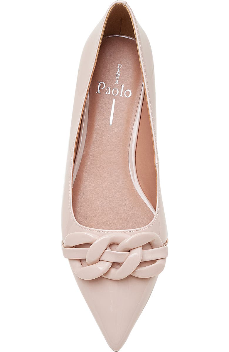 Linea Paolo Nora Pointed Toe Flat, Alternate, color, Nude/Nude