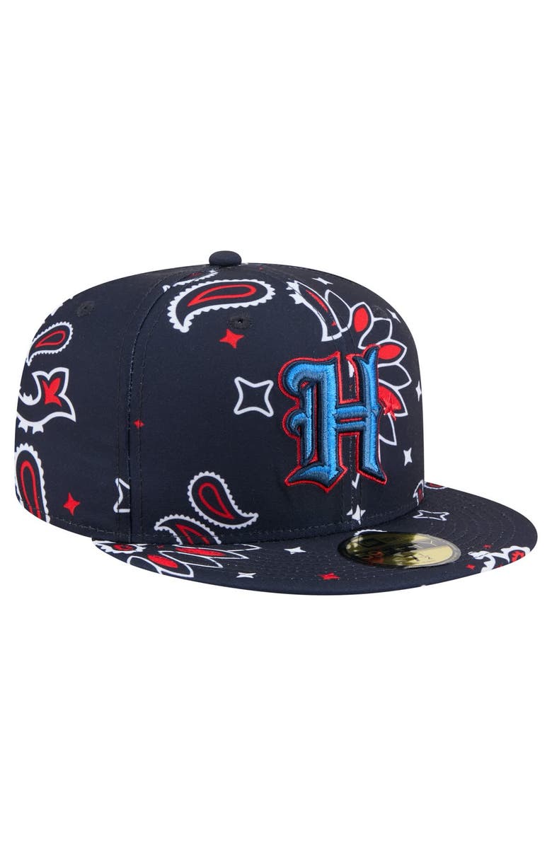 New Era Men's New Era Navy Houston Texans Paisley 59FIFTY Fitted Hat, Alternate, color, 