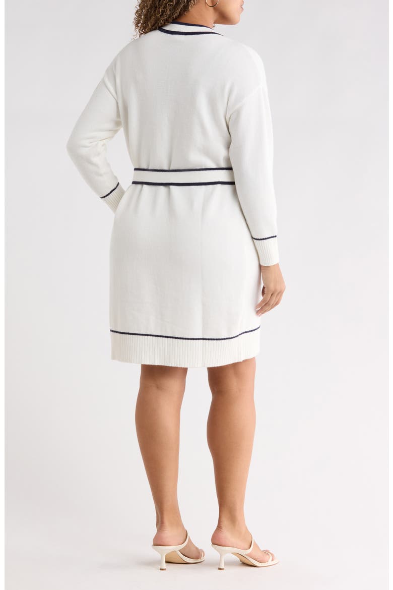 Lovely Jewel Button Cardigan, Alternate, color, IVORY NAVY