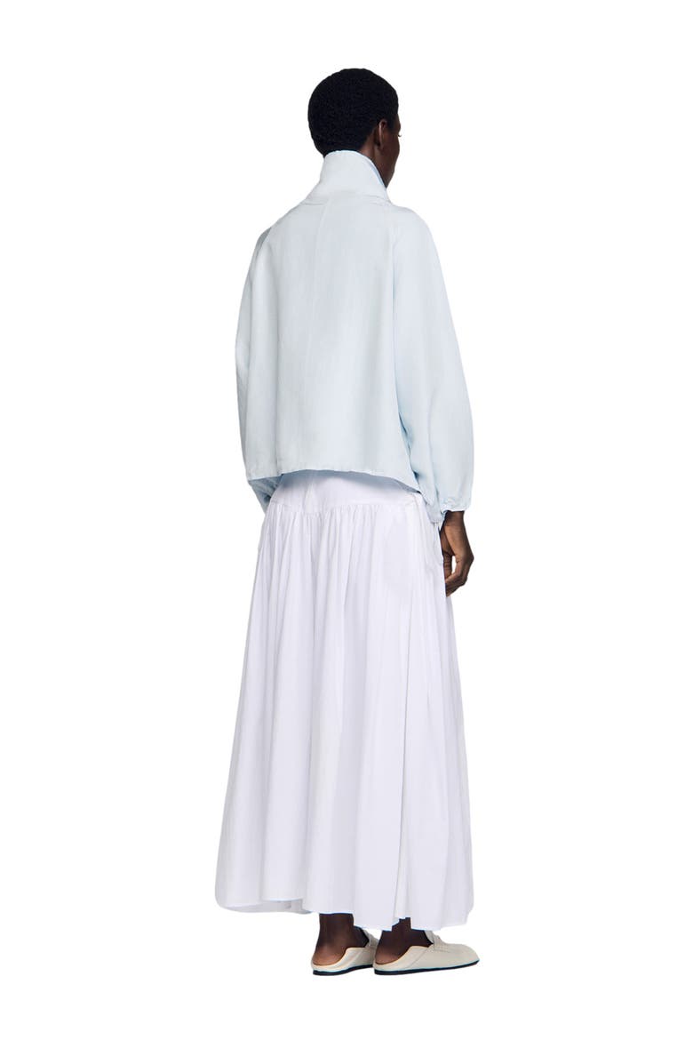 Embroidered collar oversized jacket, Alternate, color, Sky blue