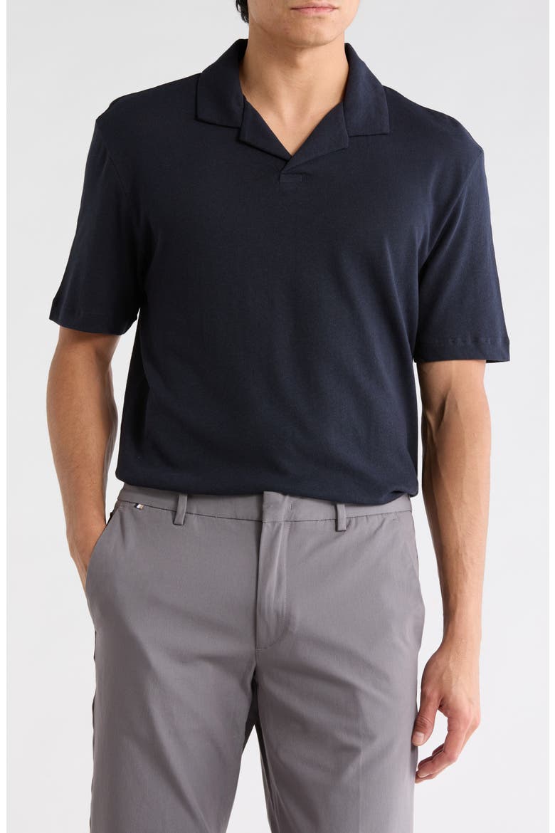 Ponti Short Sleeve Polo, Main, color, DARK BLUE