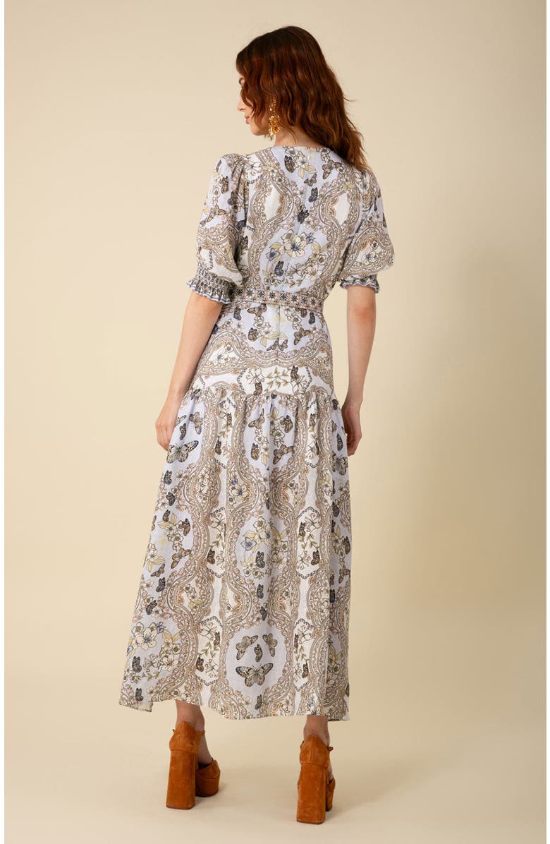 Hale Bob Blair Linen Maxi Dress, Alternate, color,