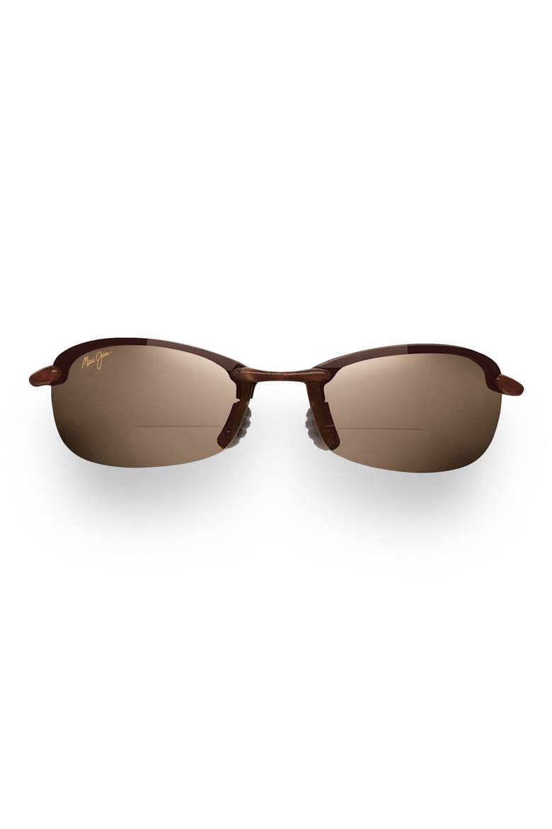 Makaha 64mm Polarized Oversize Round Sunglasses, Main, color, TORTOISE
