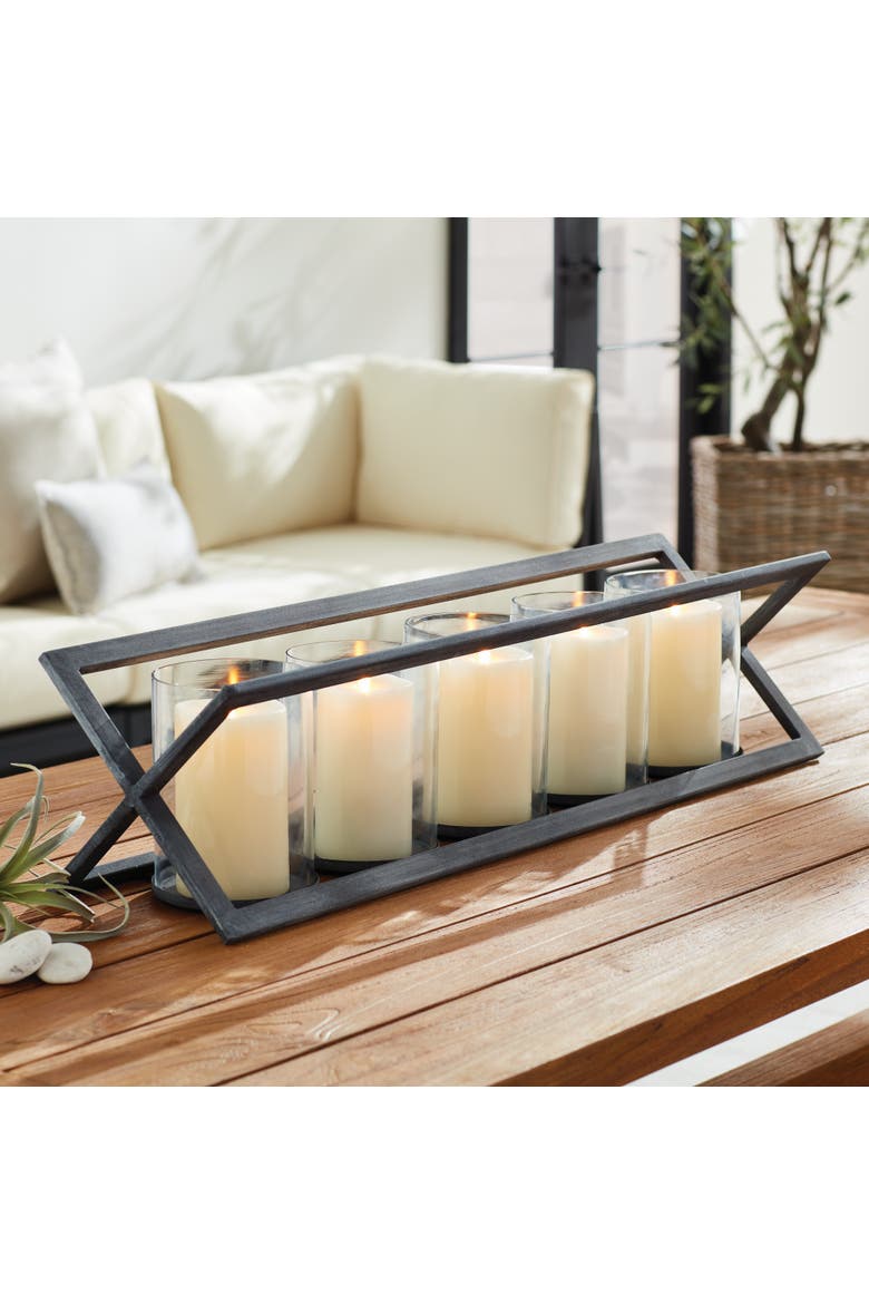 Baxton 5-Pillar Candle Holder, Alternate, color, Black
