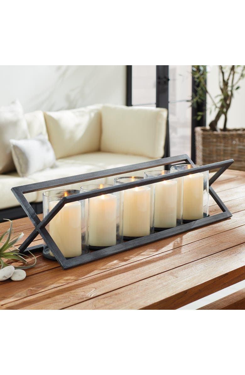 Napa Home & Garden Baxton 5-Pillar Candle Holder, Alternate, color, Black