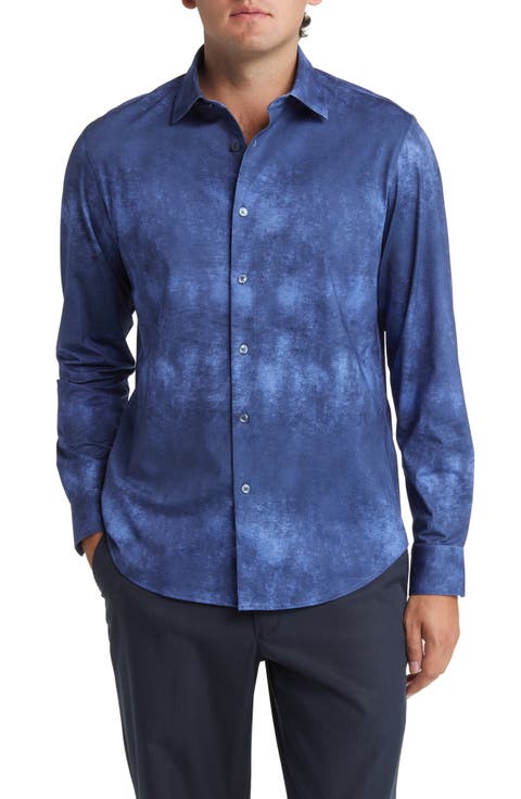 James OoohCotton® Airbrush Print Button-Up Shirt