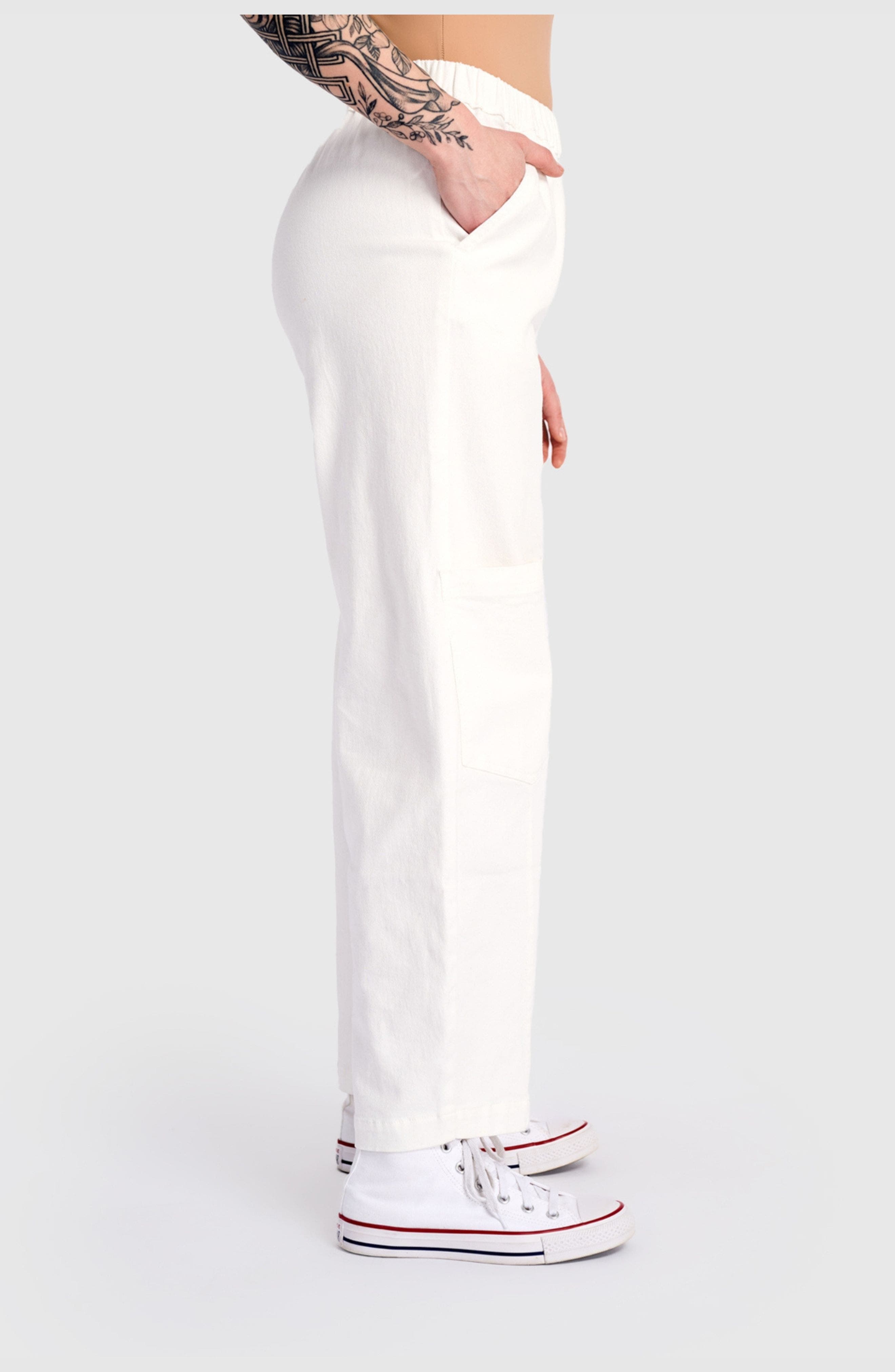 Twill Papaya Relaxed Pants - image 2