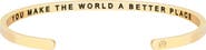 Mantra You Make The World A Better Place bracelet