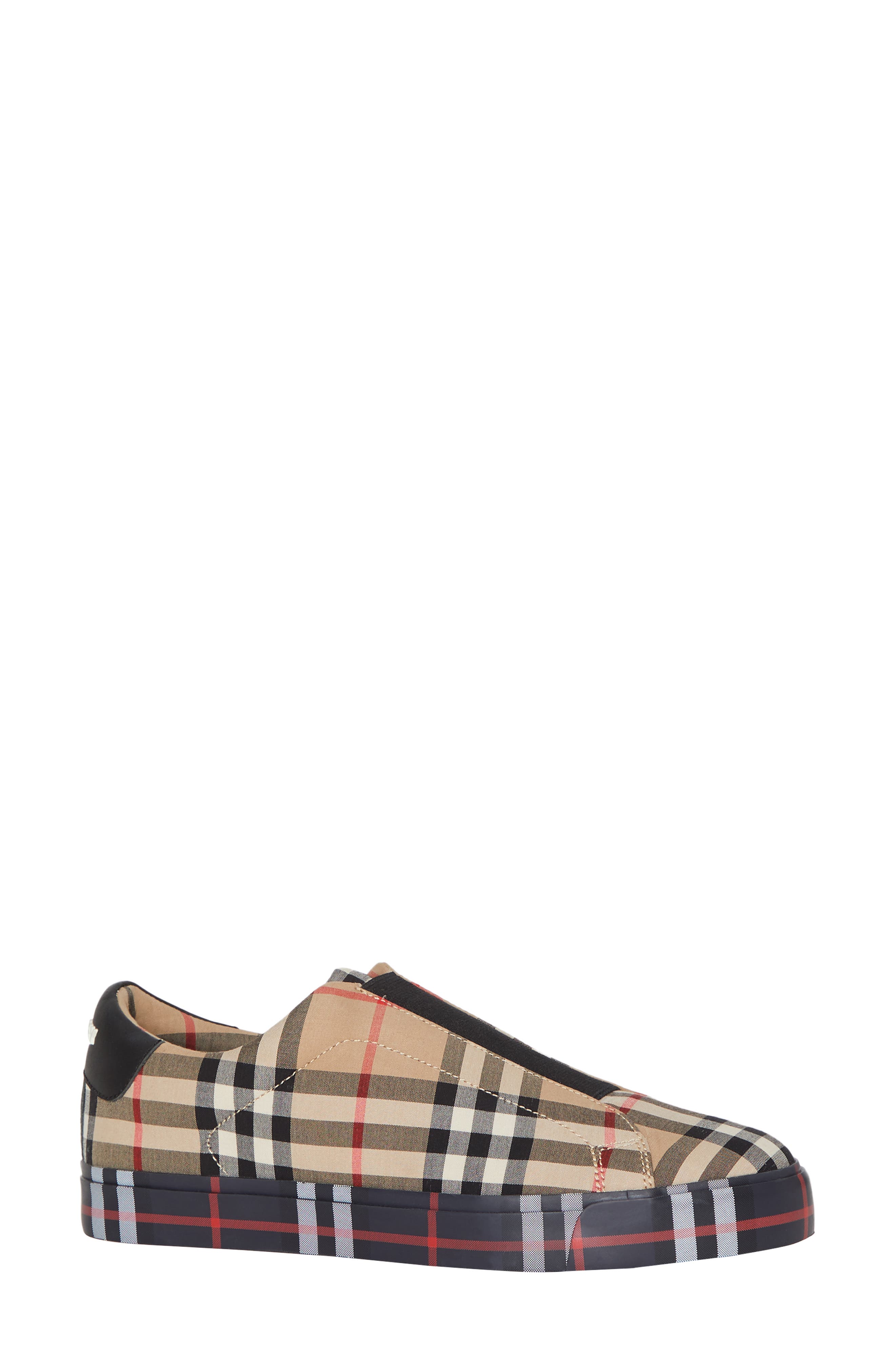Burberry Markham Vintage Check Slip-On Sneaker, Main, color, 