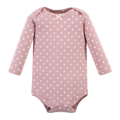 Hudson Baby Little Soft Cotton Long-sleeve One-piece 3pk