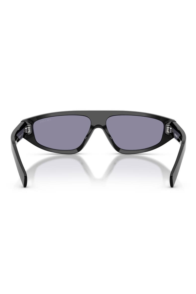 58mm Irregular Sunglasses, Alternate, color, BLACK / VIOLET MIRROR SILVER