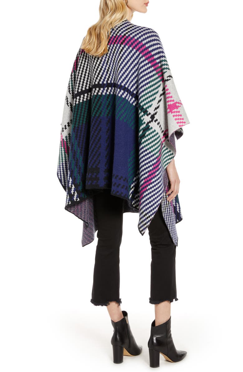 Halogen<sup>®</sup> Plaid Cashmere Ruana, Alternate, color,