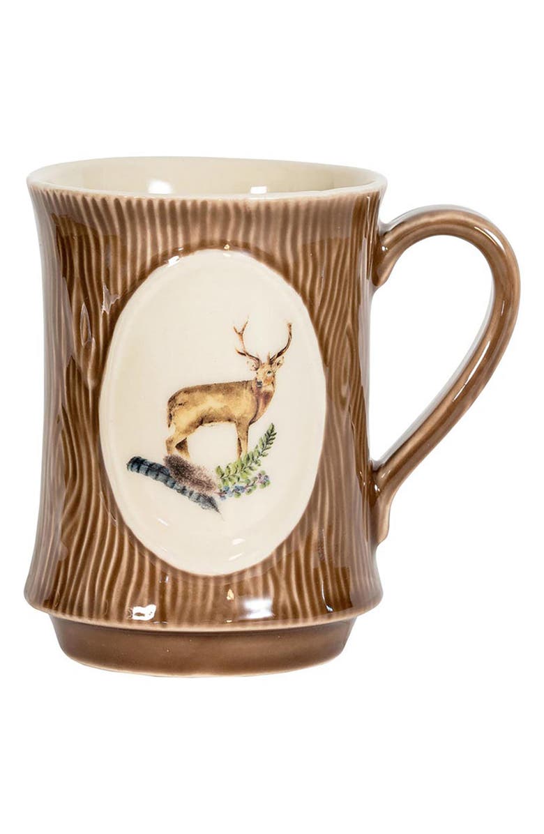 Juliska Forest Walk Set of 4 Animal Mugs, Alternate, color, Walnut/ Cafe Au Lait