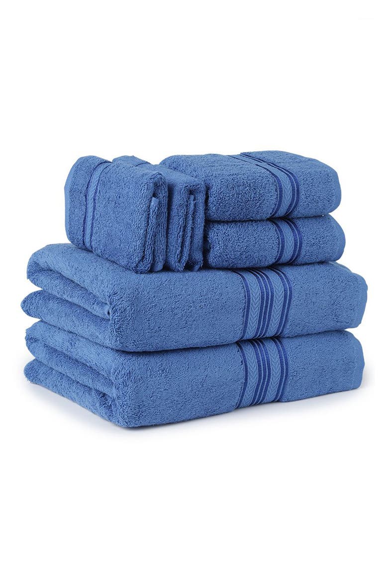 6-Piece Cotton Towel Set, Alternate, color, BLUE