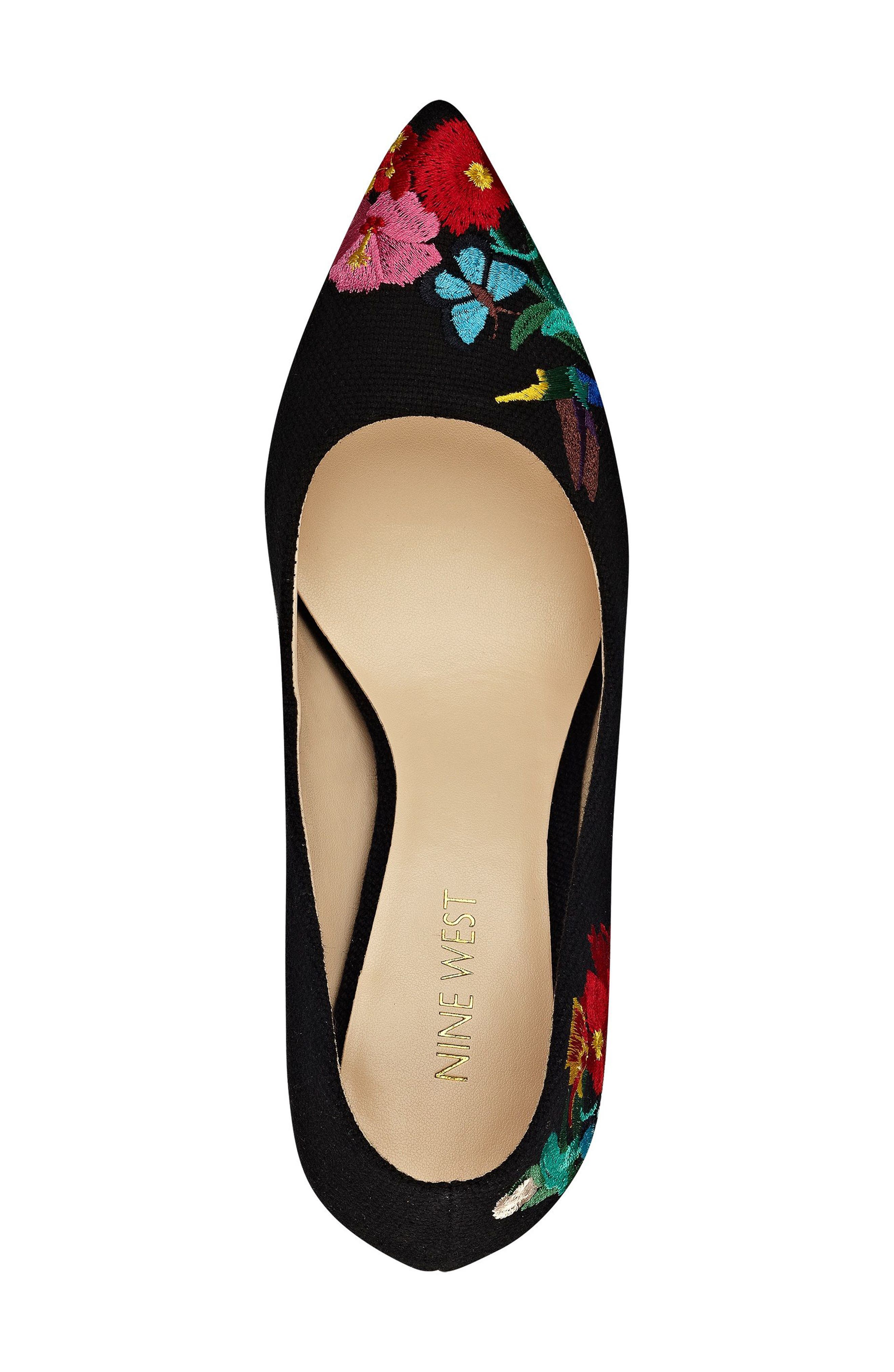 Nine West Flax Embroidered Pump, Alternate, color, 