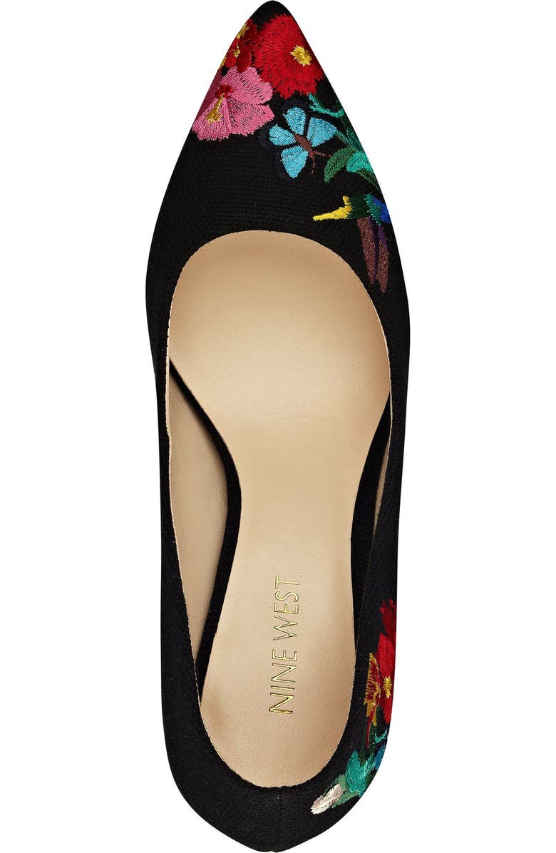 Nine West Flax Embroidered Pump, Alternate, color,