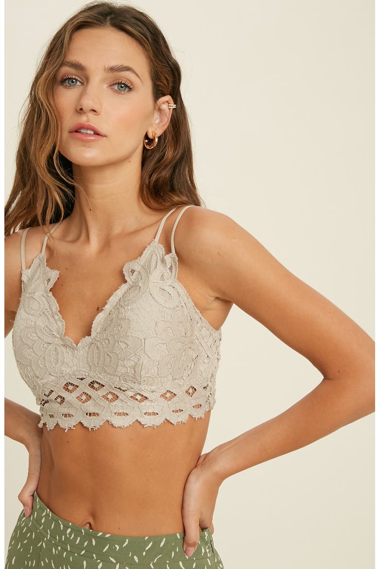 Double Strap Lace Bralette, Alternate, color, CHAMPAGNE