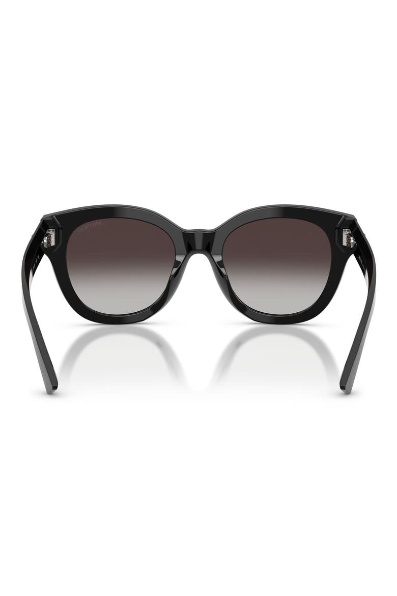 51mm Gradient Round Sunglasses, Alternate, color, BLACK / GRADIENT GRAY