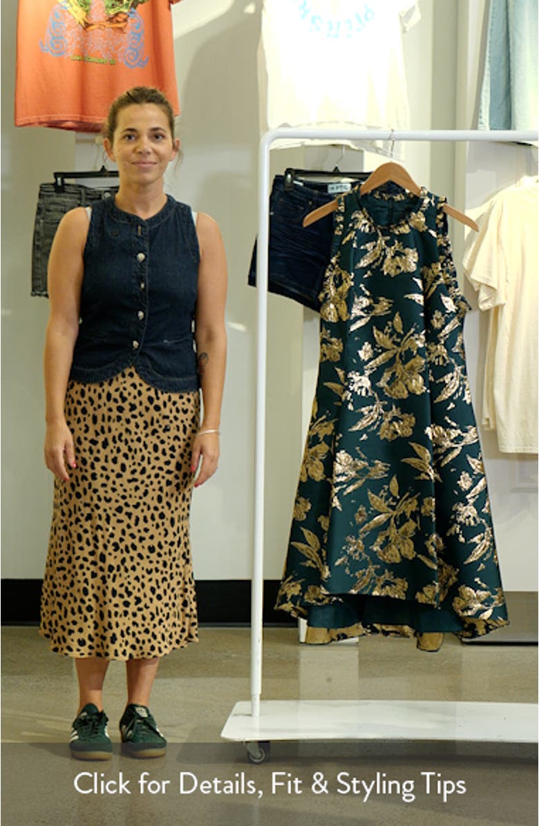 Ruffle Sleeveless Jacquard Cocktail Dress, sales video thumbnail